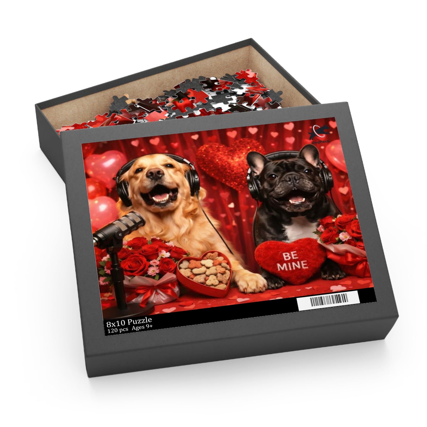 Goldie & Frenchie 'Be my Valentine' Puzzle — 120/252/500-Piece Jigsaw