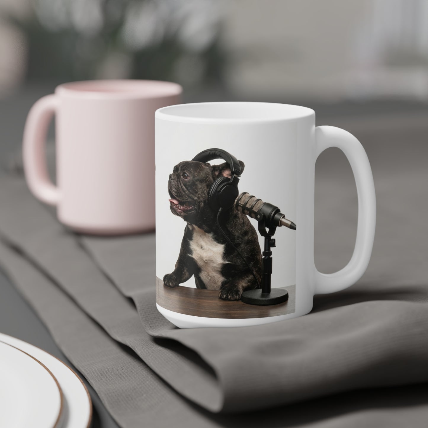 Goldie & Frenchie Chatting Ceramic Coffee Mug (11oz/15oz/20oz) - Made and Ships from Canada