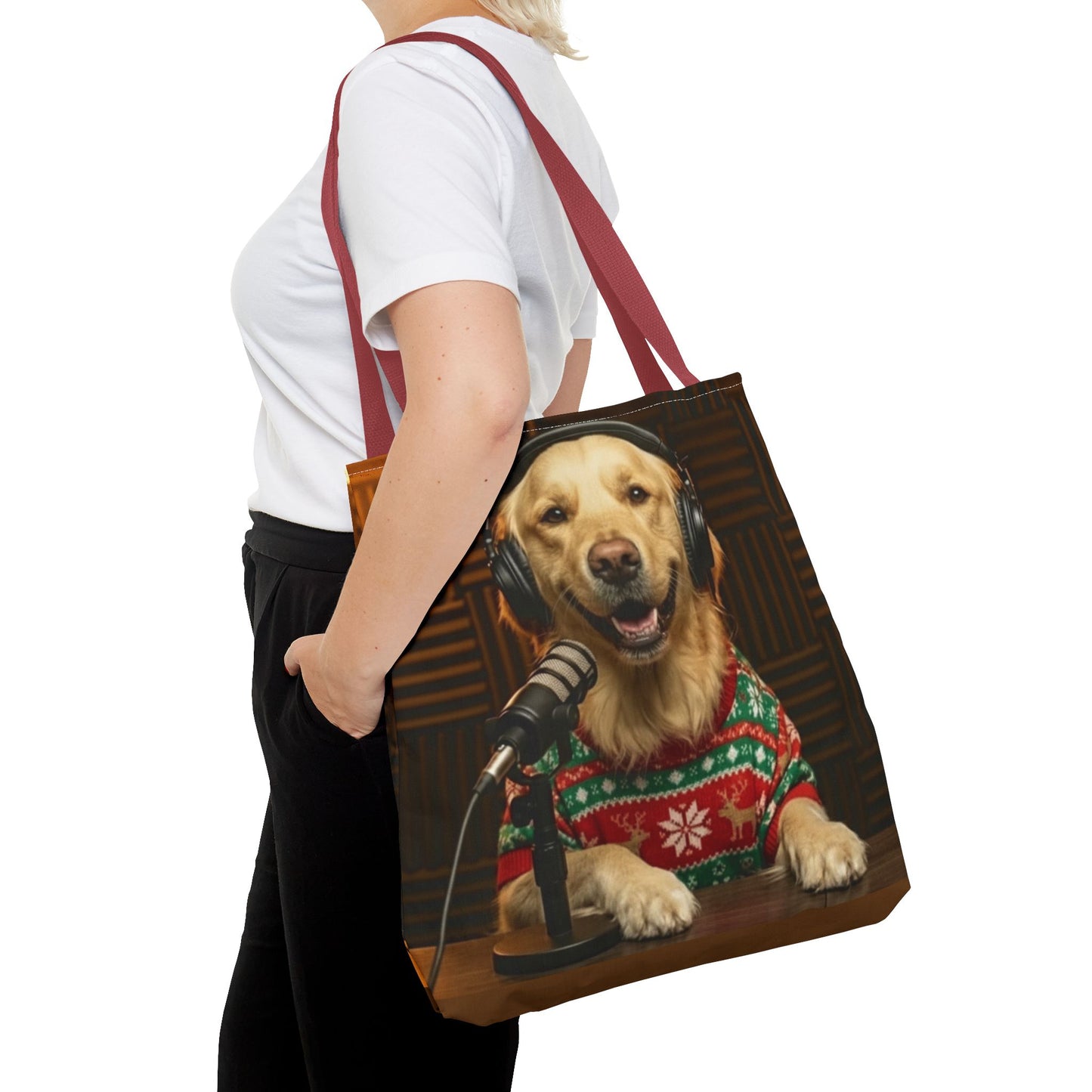 Goldie & Frenchie Smiling Christmas Tote Bag