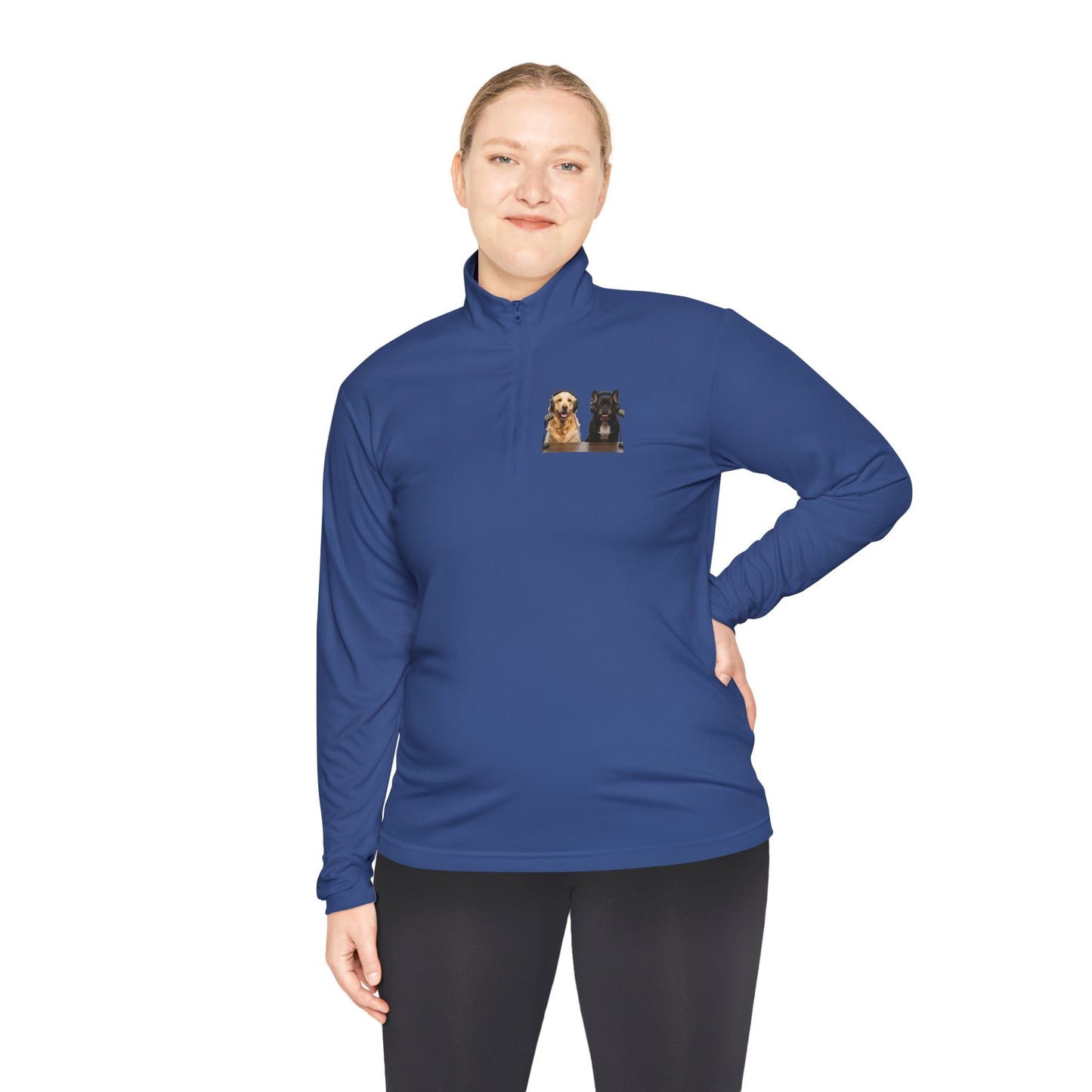 'Goldie & Frenchie' Quarter-Zip Pullover
