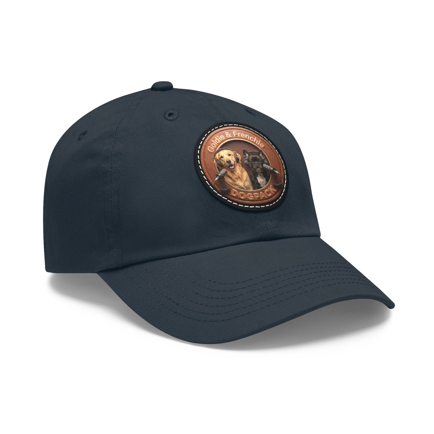 Goldie & Frenchie Leather Patch Baseball Cap