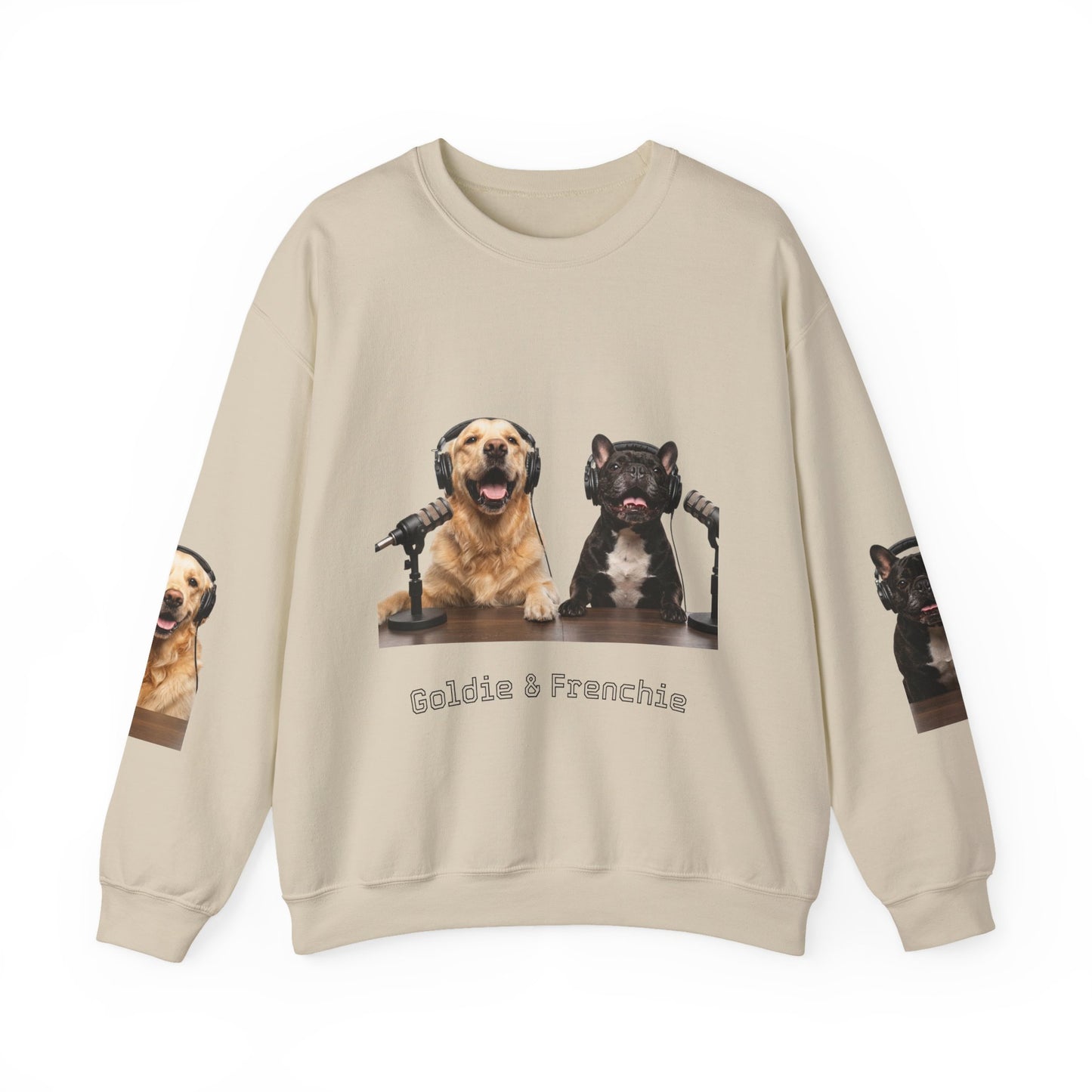 Goldie & Frenchie Smiling Crewneck with G&F sleeves