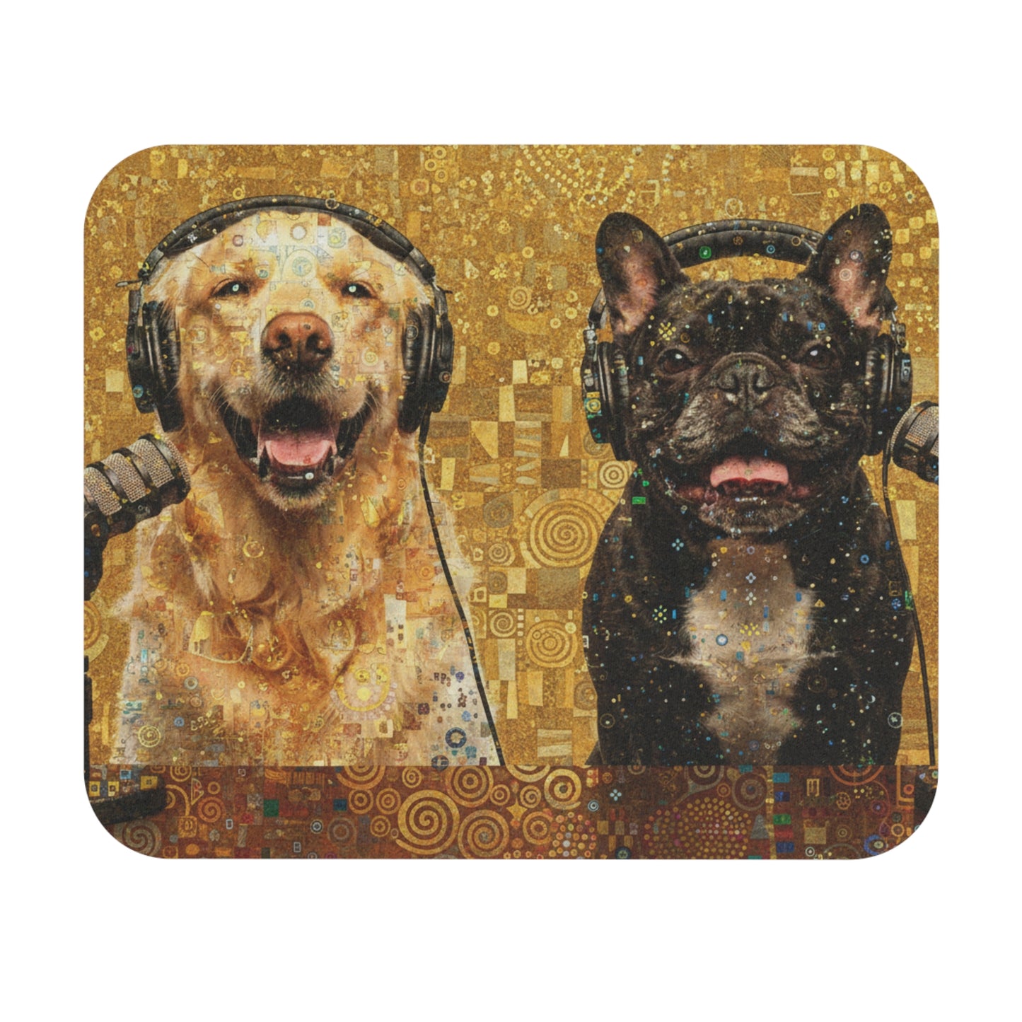 Goldie & Frenchie Klimt-inspired Mouse Pad