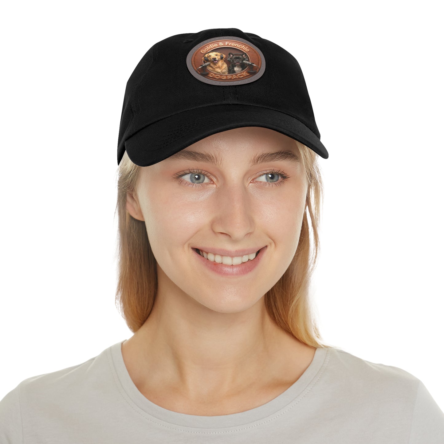Goldie & Frenchie Leather Patch Baseball Cap