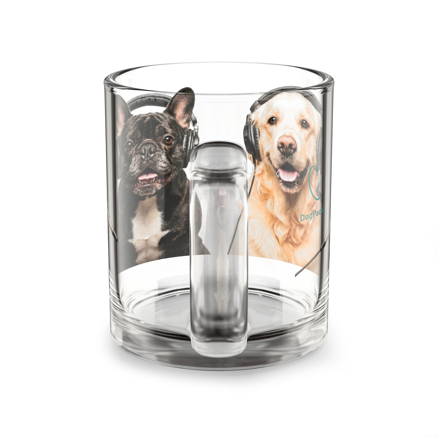 Goldie & Frenchie 10oz (295ml) Glass Mug with Handle