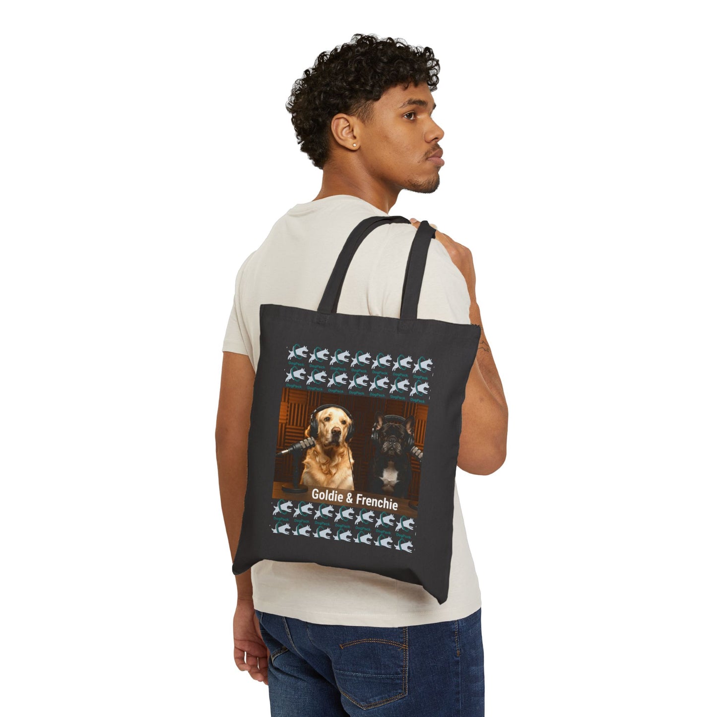 Goldie & Frenchie 'High Fives' Canvas Tote