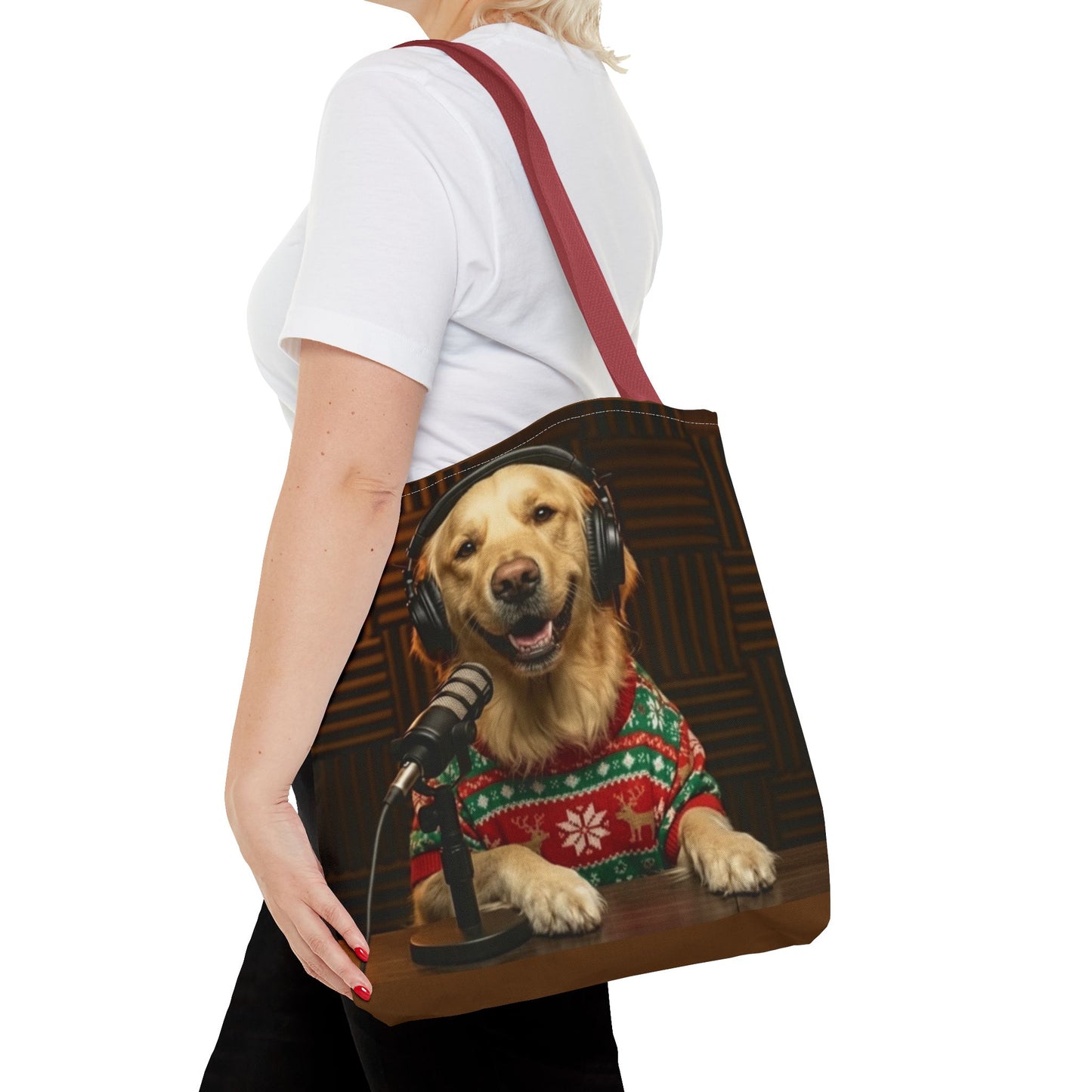 Goldie & Frenchie Smiling Christmas Tote Bag