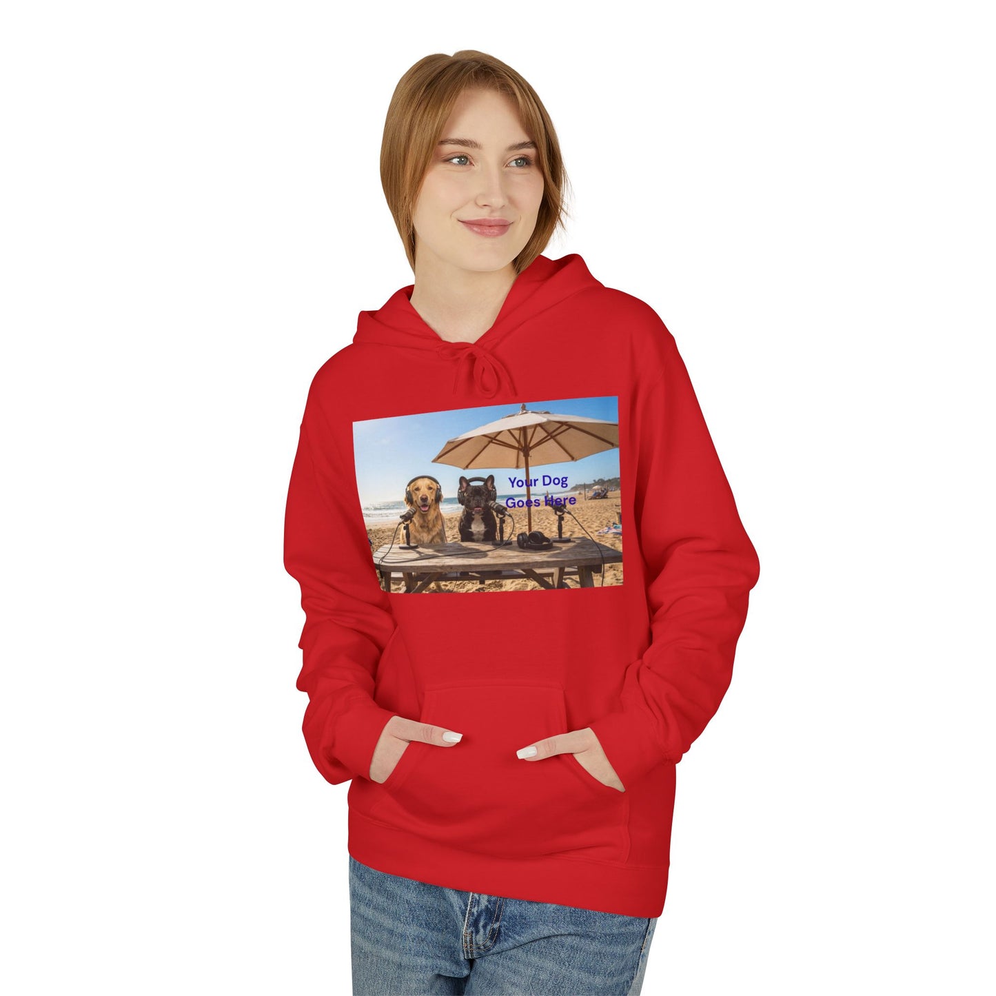 Custom Goldie & Frenchie with Your Dog! Soft Style Podcast Hoodie