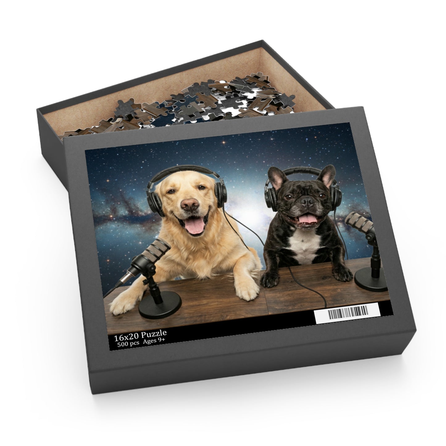 Goldie & Frenchie Broadcasting from Space Puzzle — 120/252/500-Piece Jigsaw