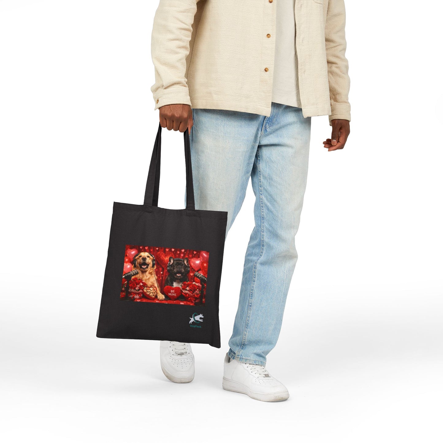 Goldie & Frenchie 'Valentines Day' Canvas Tote