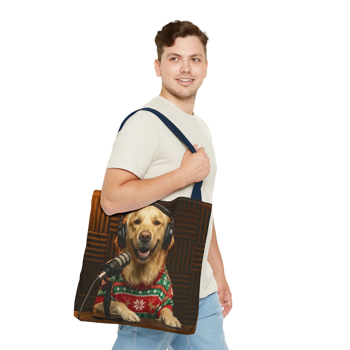 Goldie & Frenchie Smiling Christmas Tote Bag