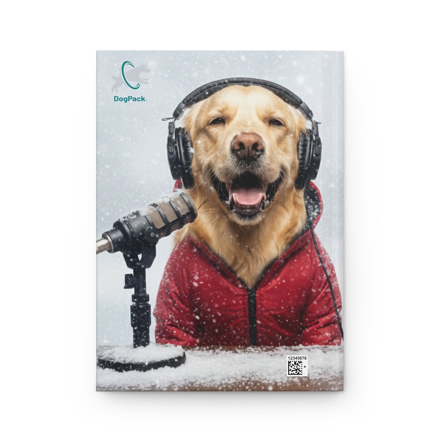 Goldie & Frenchie in a Blizzard - High Quality Hardcover Journal