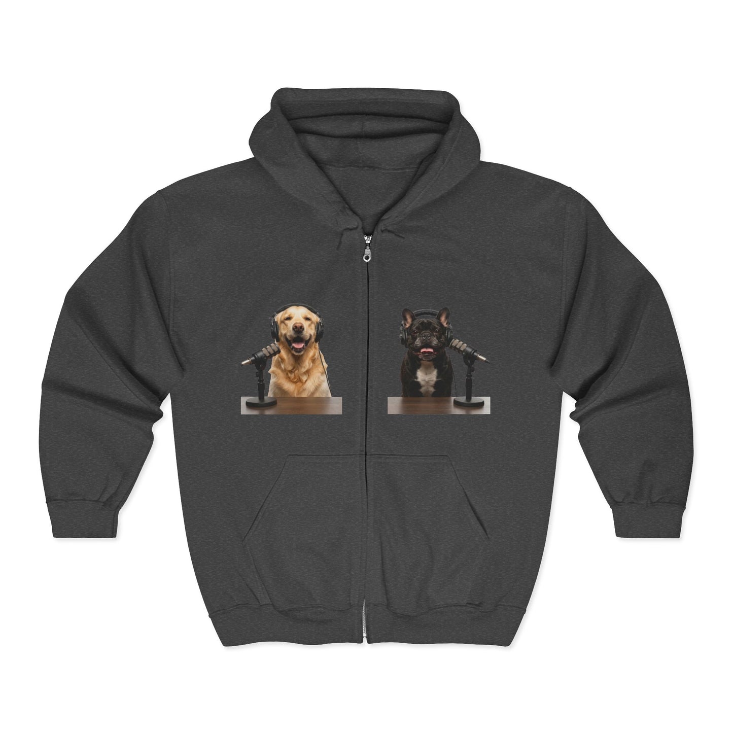 Goldie & Frenchie 'Something in between us' - Hooded Zip-up Sweatshirt