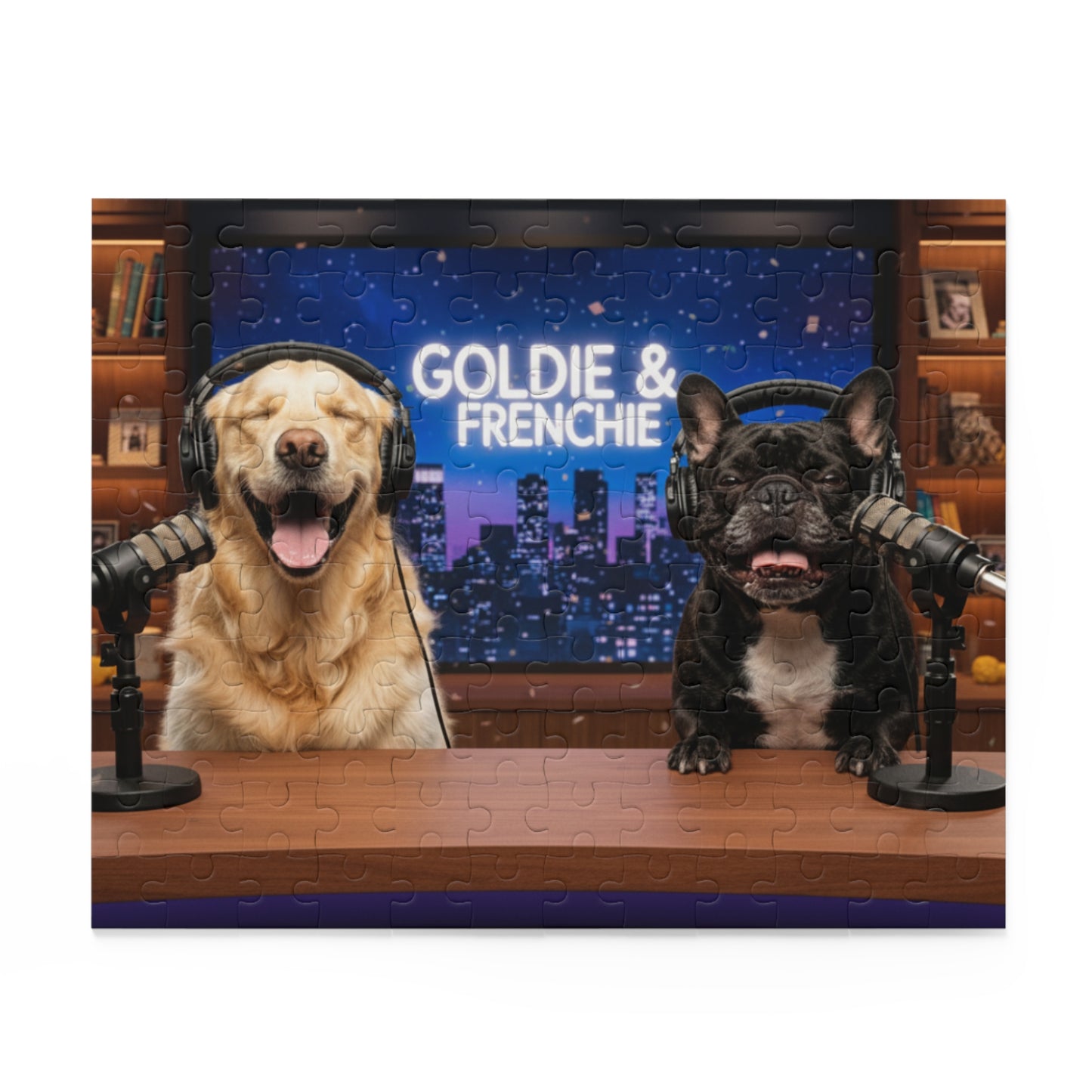 Goldie & Frenchie Talk Show LOL Laughing out Loud Studio Puzzle - Dog Talk Jigsaw (120/252/500 pcs)