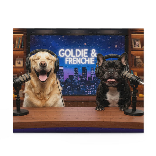 Goldie & Frenchie Talk Show LOL Laughing out Loud Studio Puzzle - Dog Talk Jigsaw (120/252/500 pcs)