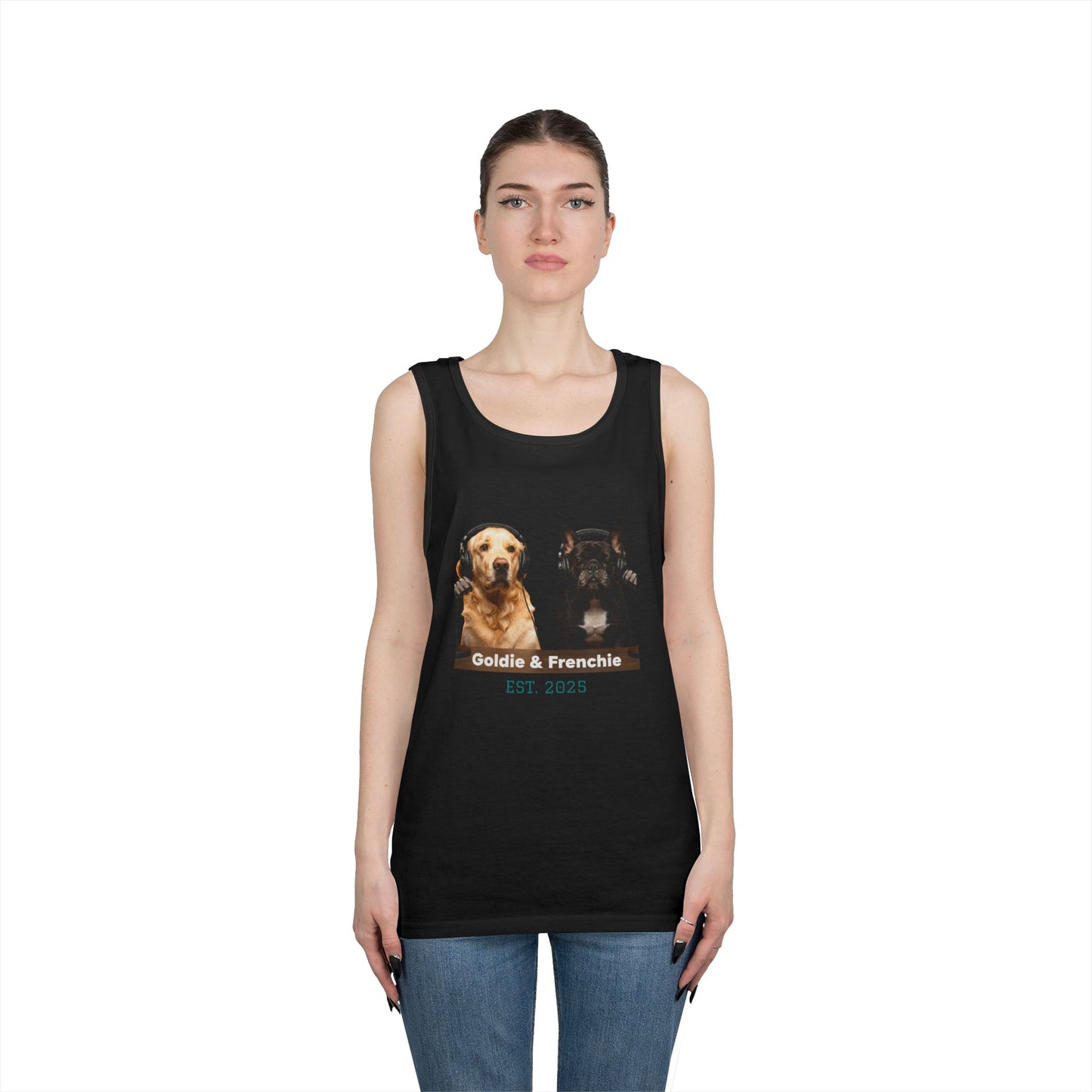 Goldie & Frenchie Front and Back Tank Top - Unisex