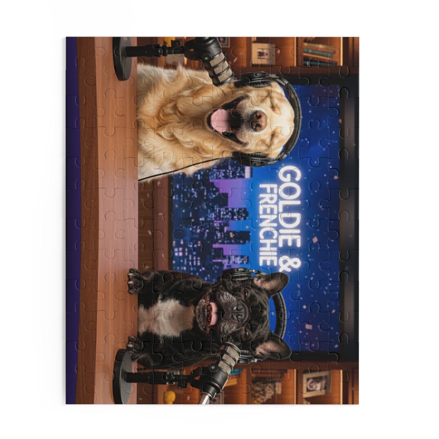 Goldie & Frenchie Talk Show LOL Laughing out Loud Studio Puzzle - Dog Talk Jigsaw (120/252/500 pcs)