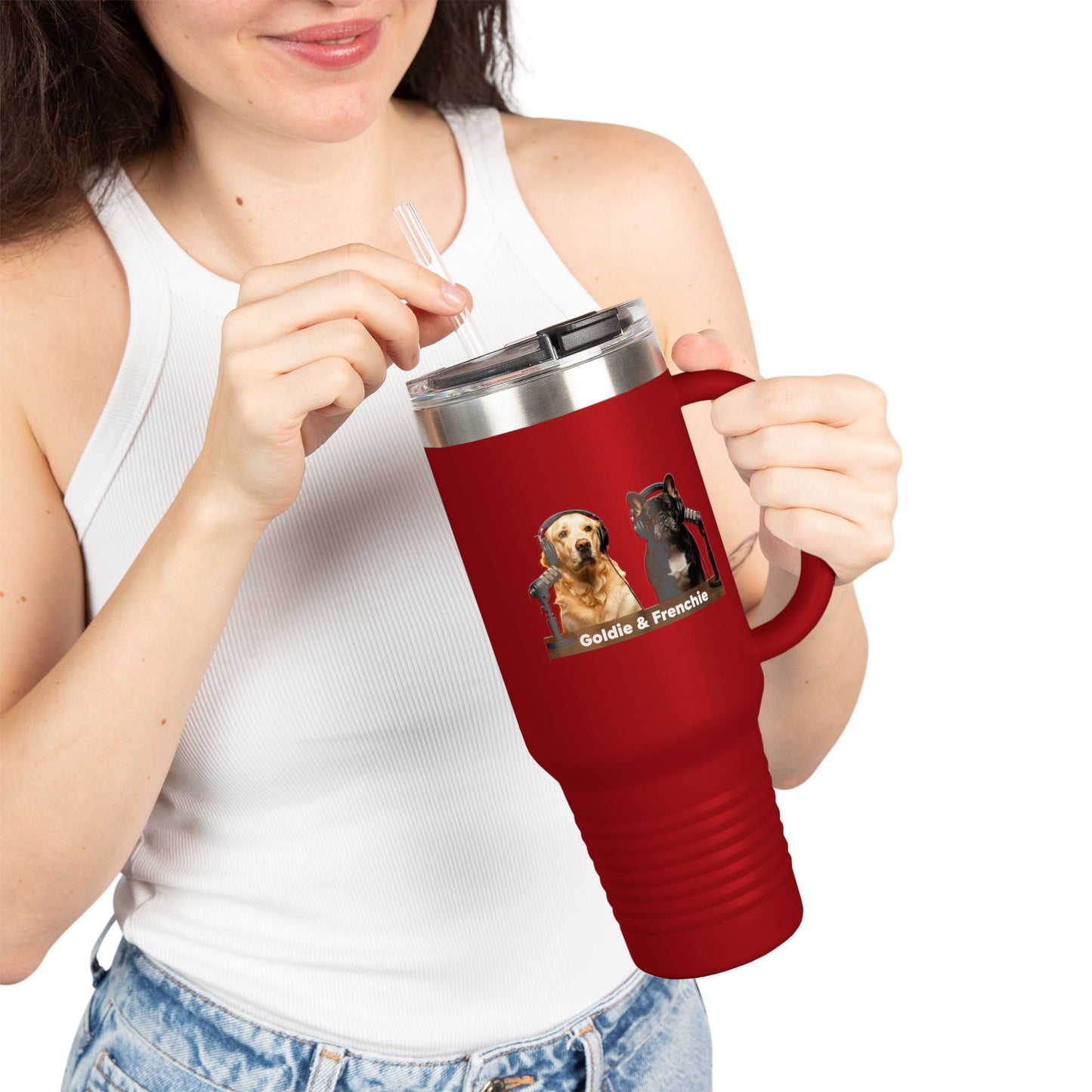 Goldie & Frenchie 40oz Insulated Travel Mug