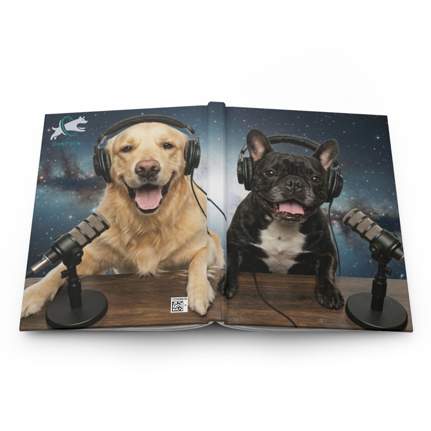 Goldie & Frenchie 'Broadcasting from Space' Hardcover Journal