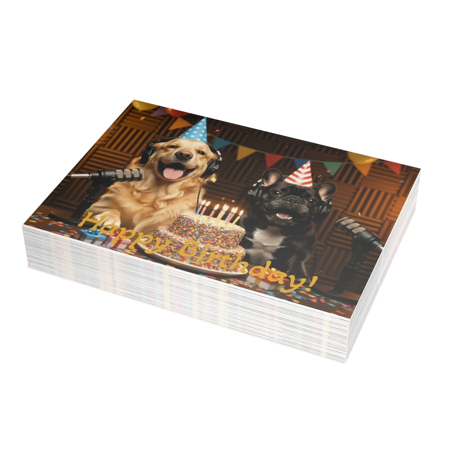 Goldie & Frenchie Birthday Postcard Bundles (envelopes included)