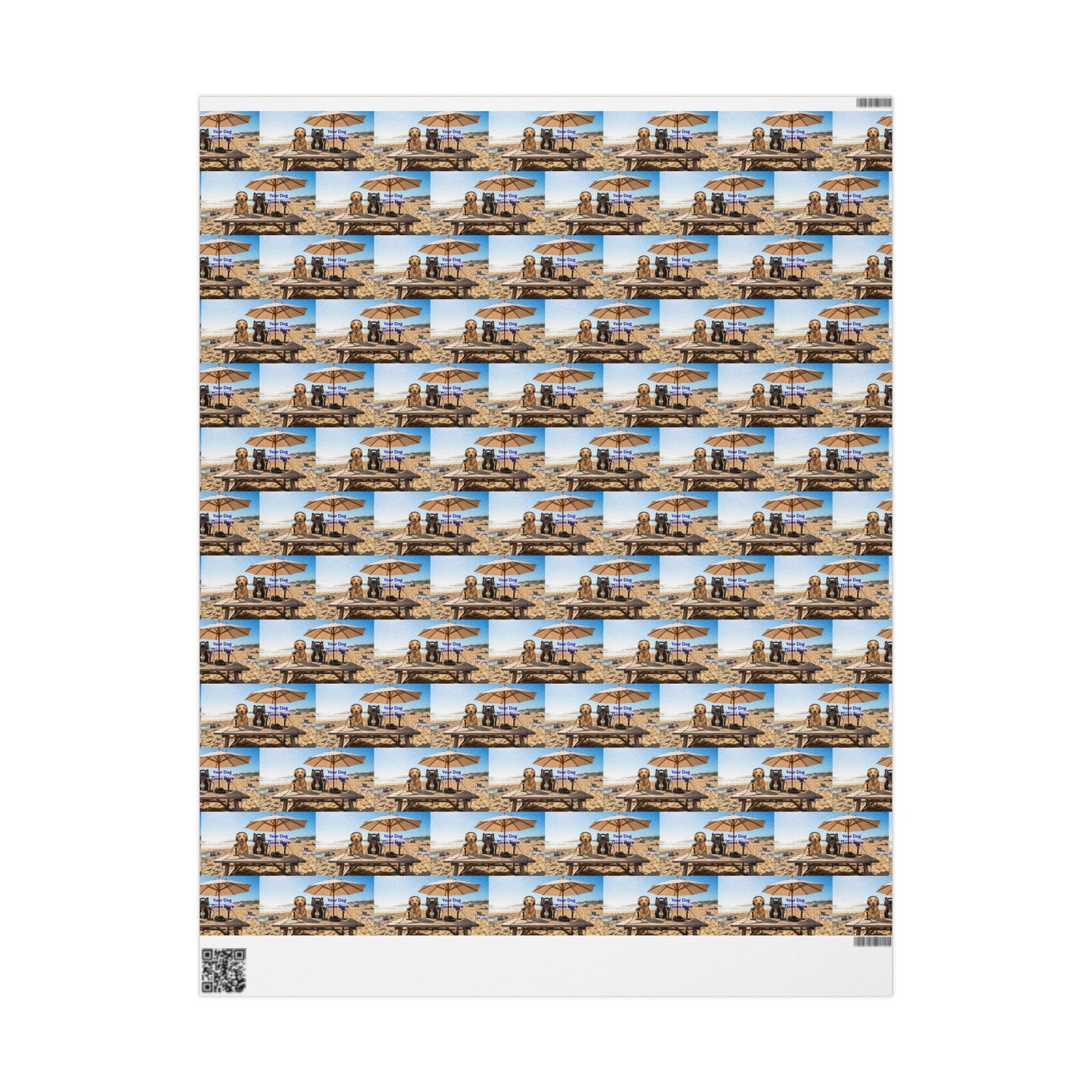 Goldie & Frenchie 'On The Beach with Your Dog' Custom Wrapping Paper Roll — Podcast Inspired Gift Wrap