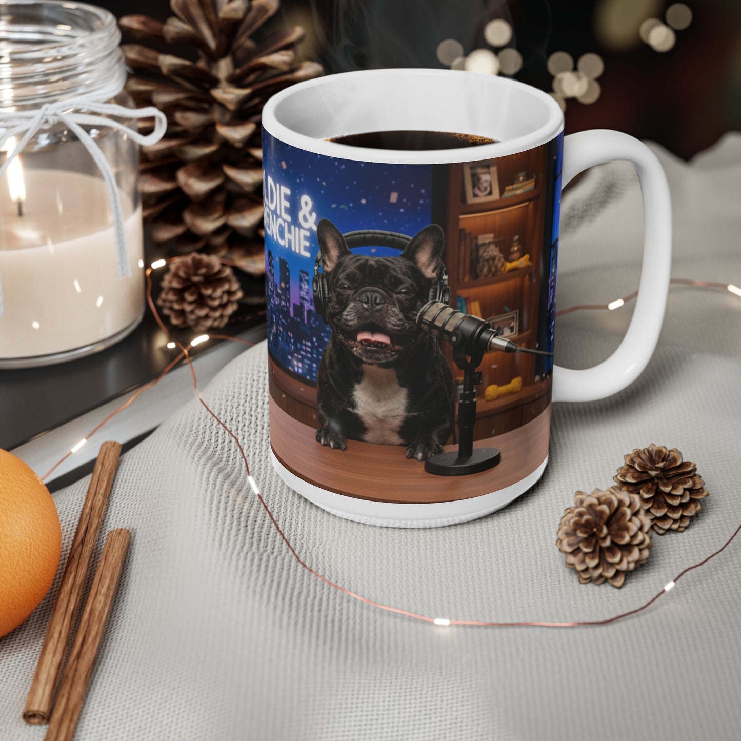Goldie & Frenchie LOL Talk Show - Laugh Out Loud Studio Mug (11oz & 15 oz)- Ships from United Kingdom