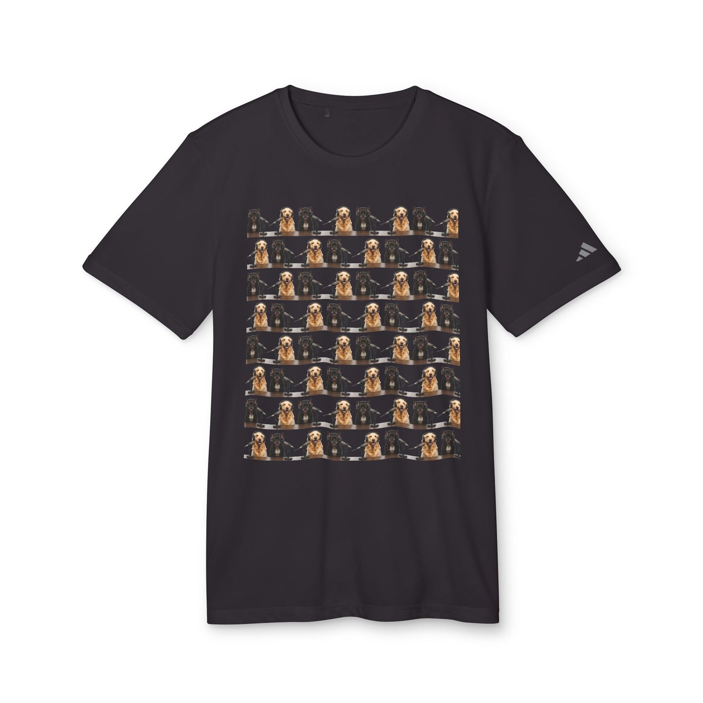 DogPack® presents Goldie & Frenchie™ Repeating Photo Print T-Shirt — adidas Performance Tee