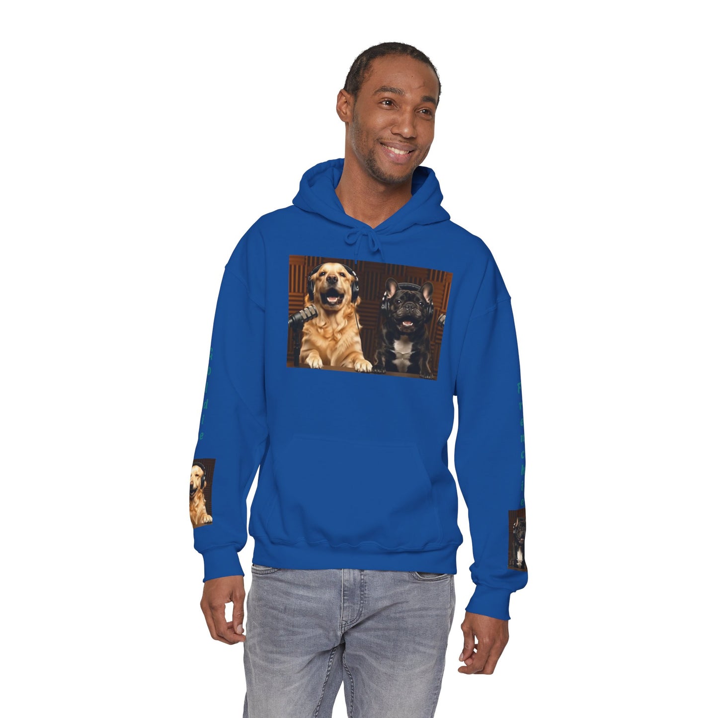 Goldie & Frenchie Hoodie — "Love G&F" Back and Front