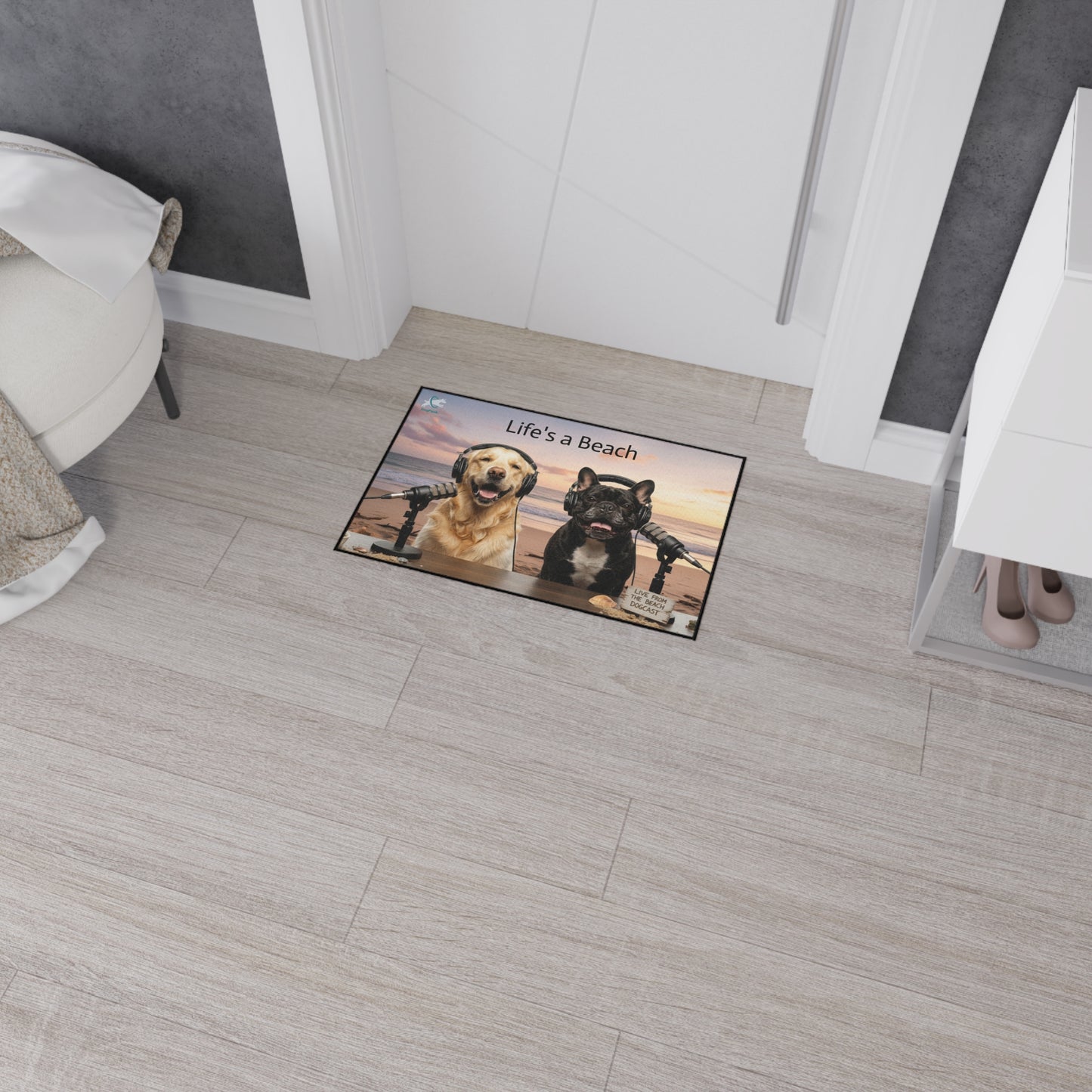 Goldie & Frenchie 'Life's a Beach' Floor Mat — Heavy-Duty Entry Rug