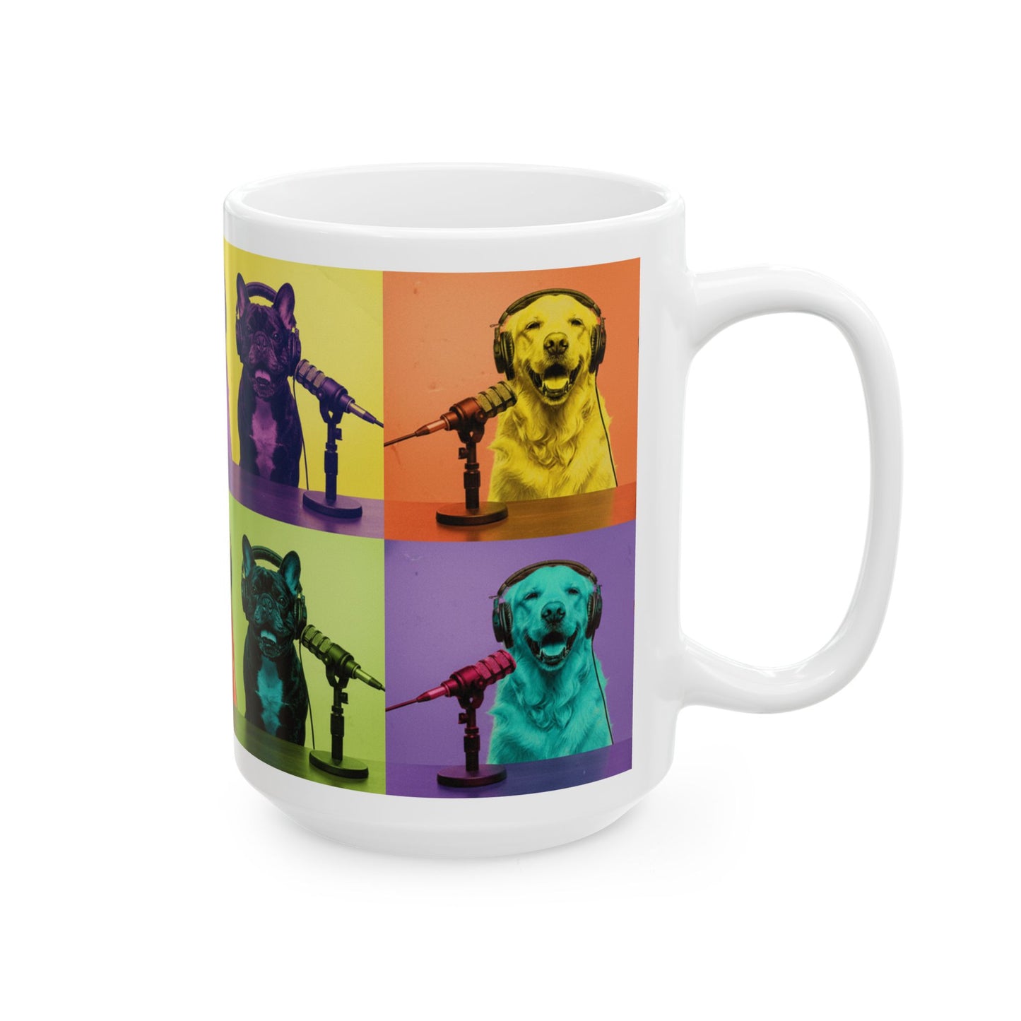 Goldie & Frenchie Warhol Inspired Pop Art Mug - (11oz & 15 oz)