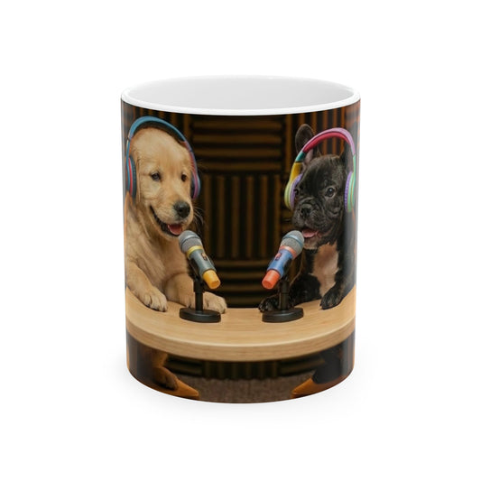 Baby Goldie & Frenchie Puppies 'In The Studio' — Mug for Dog Lovers (11oz/15oz)