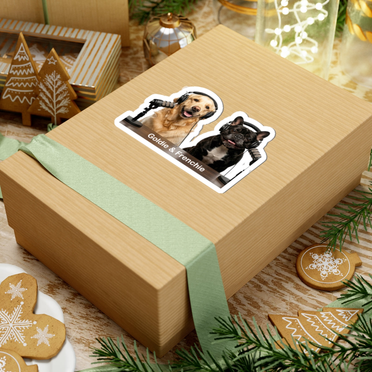 Goldie & Frenchie Smiling Sticker