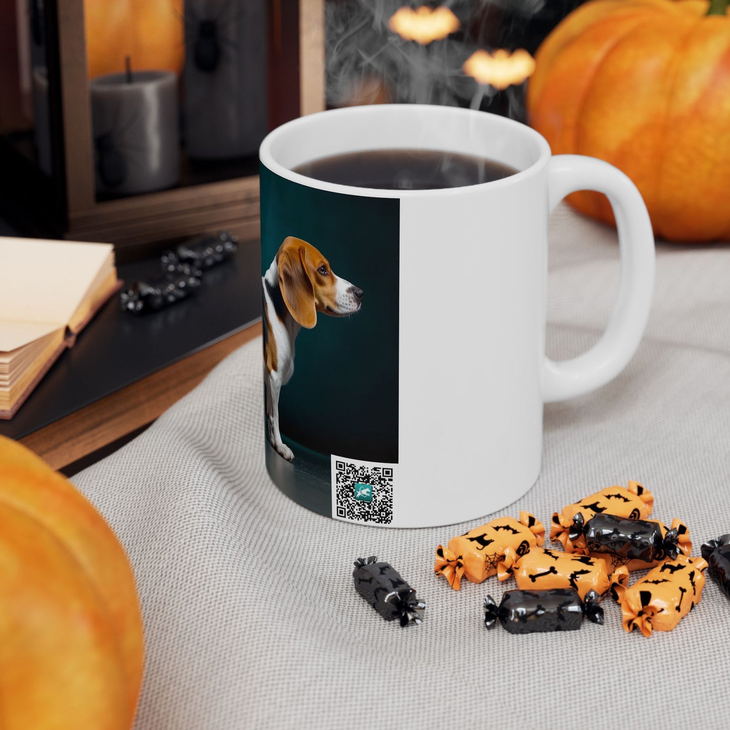 Beagle Dog Ceramic Mug — Cute Pet Portrait Coffee Cup (11oz & 15oz)