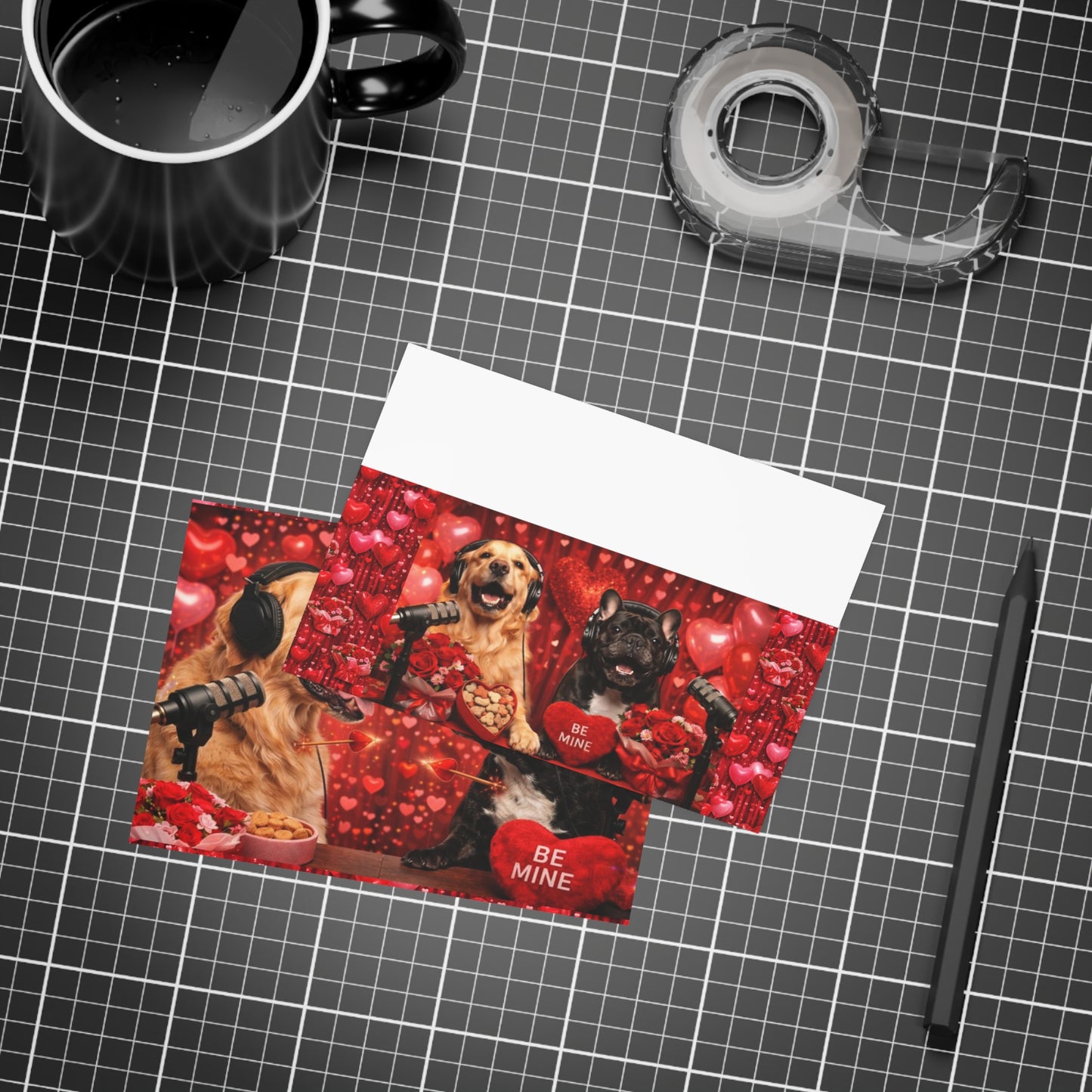 Goldie & Frenchie Valentines Day Postcard Bundles (envelopes included)