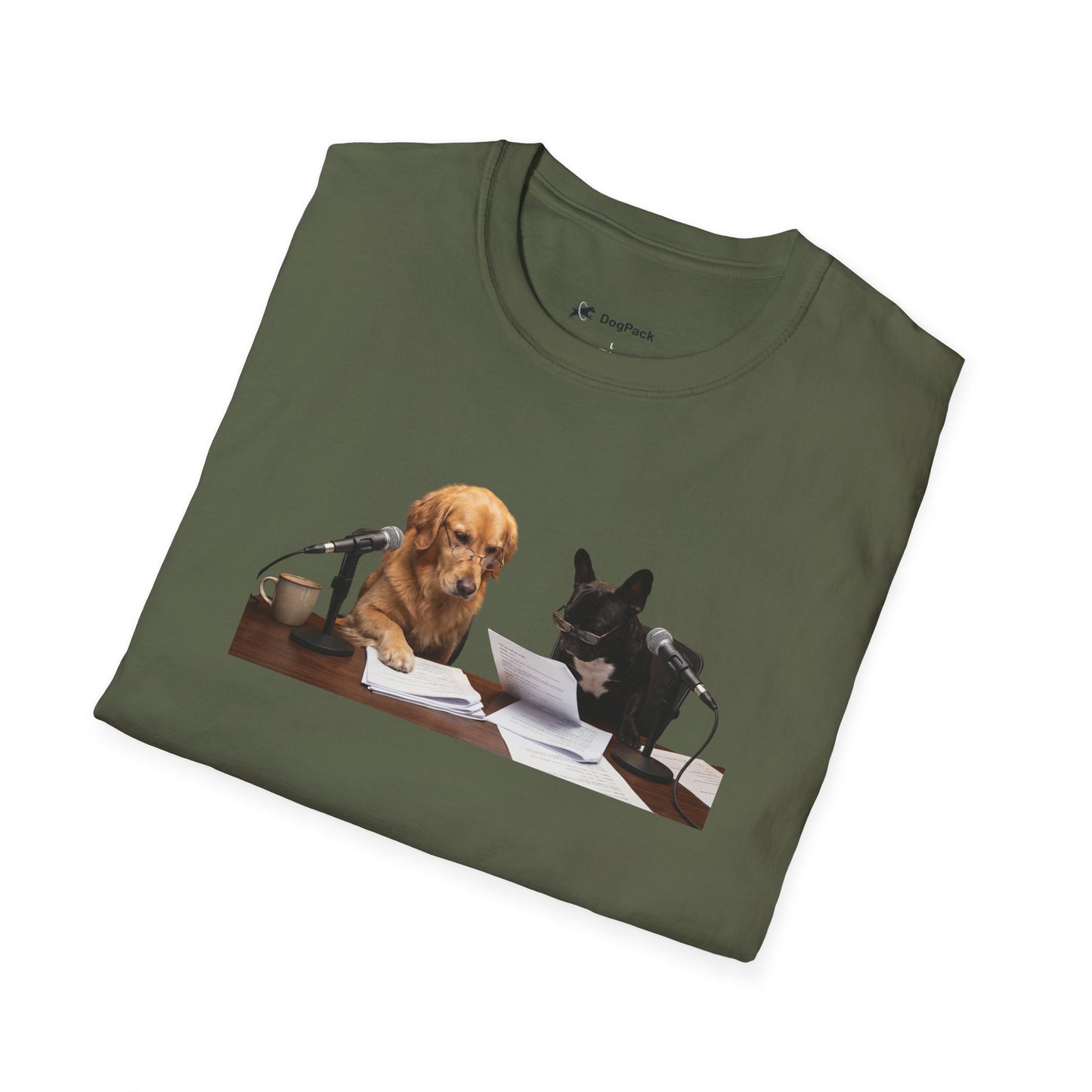Goldie & Frenchie 'Reading over the Script' Graphic Softstyle T-Shirt - Unisex