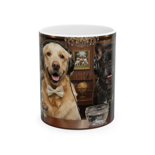 Goldie & Frenchie 'Sophisticated' - Coffee Ceramic Mug, (11oz, 15oz)