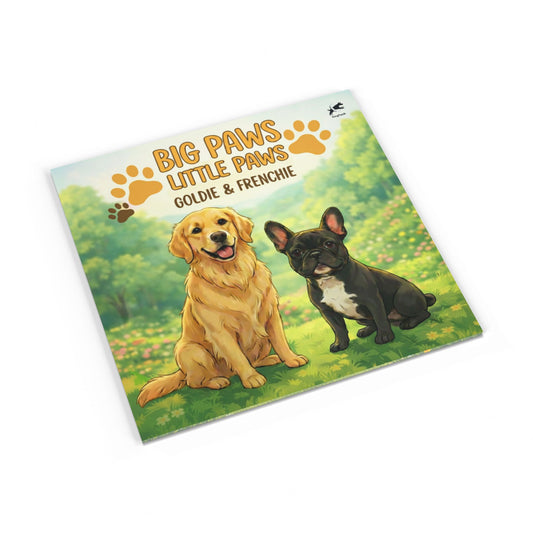 Goldie & Frenchie Toddler Softcover Book — "Big Paws, Little Paws"