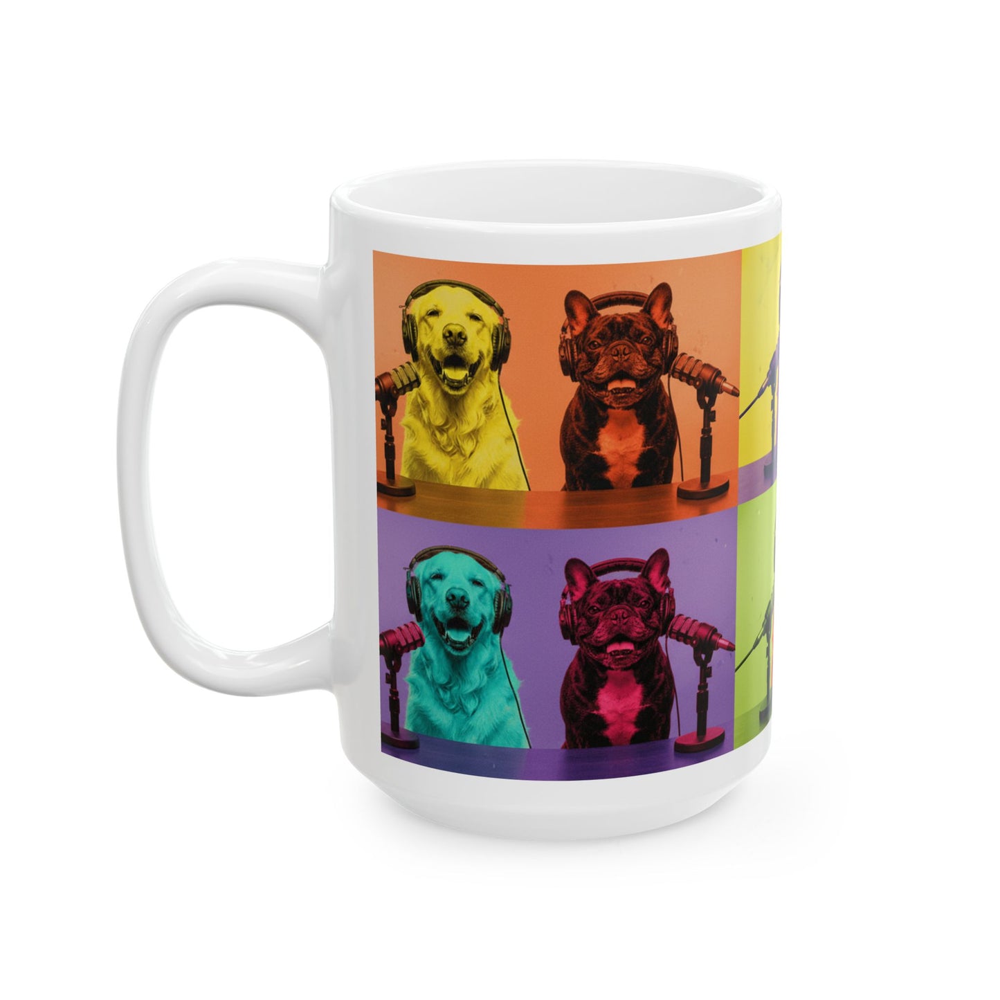 Goldie & Frenchie Warhol Inspired Pop Art Mug - (11oz & 15 oz)