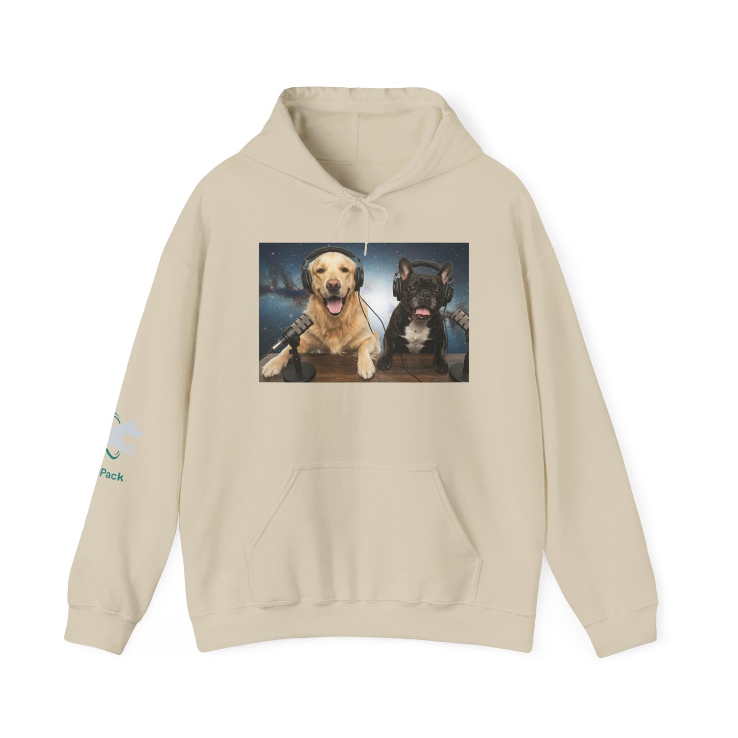 Goldie & Frenchie Cozy Hoodie Broadcasting from Space