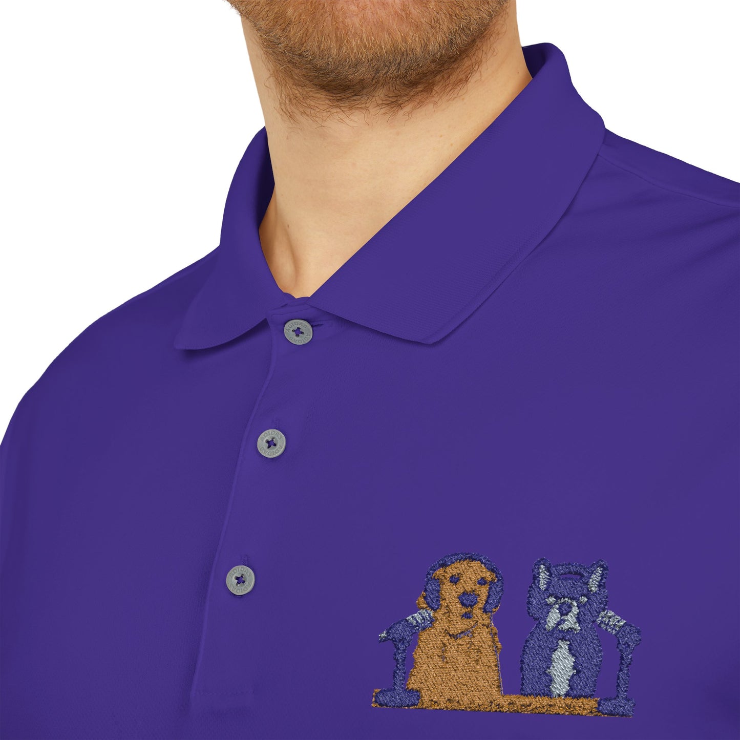Goldie & Frenchie Embroidered Logo High Performance Polo | Customized adidas®