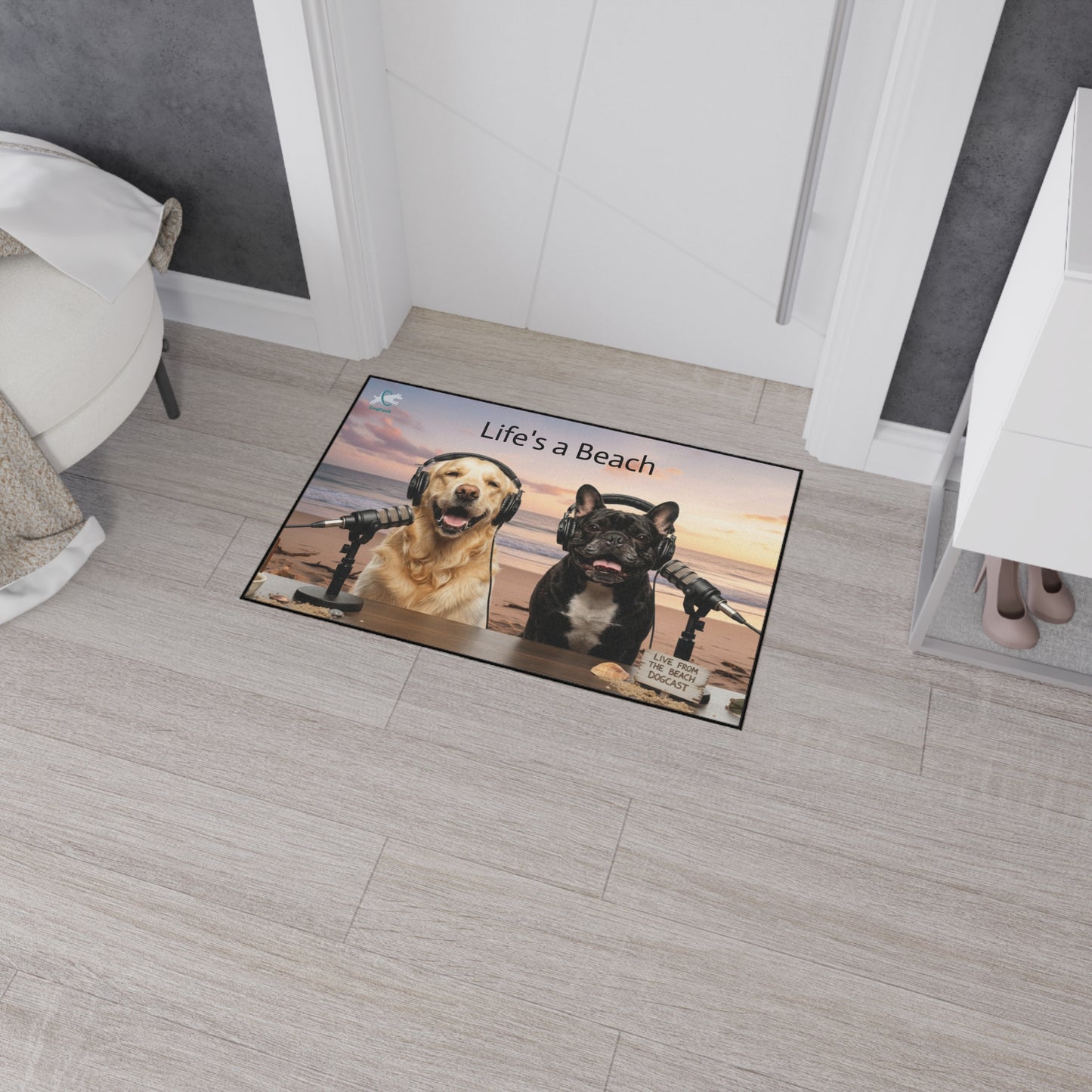 Goldie & Frenchie 'Life's a Beach' Floor Mat — Heavy-Duty Entry Rug
