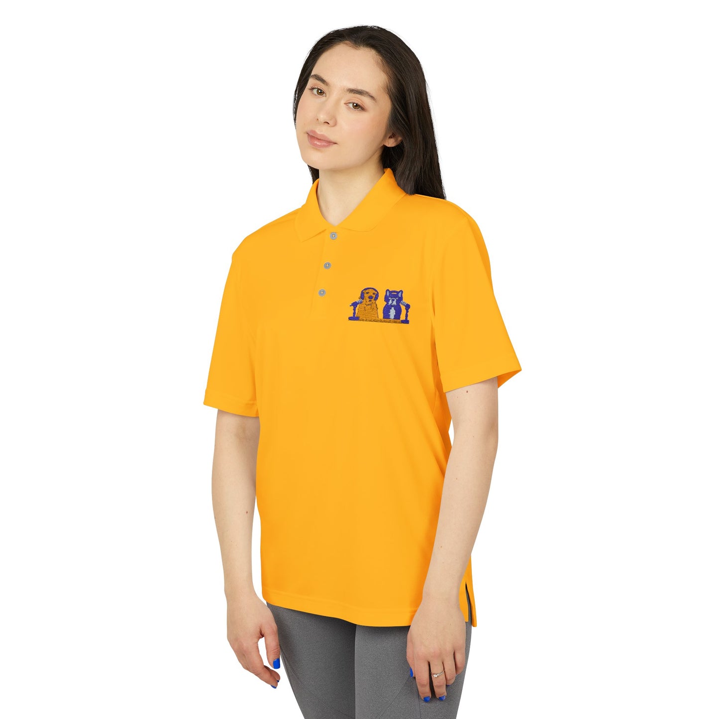 Goldie & Frenchie Embroidered Logo High Performance Polo | Customized adidas®