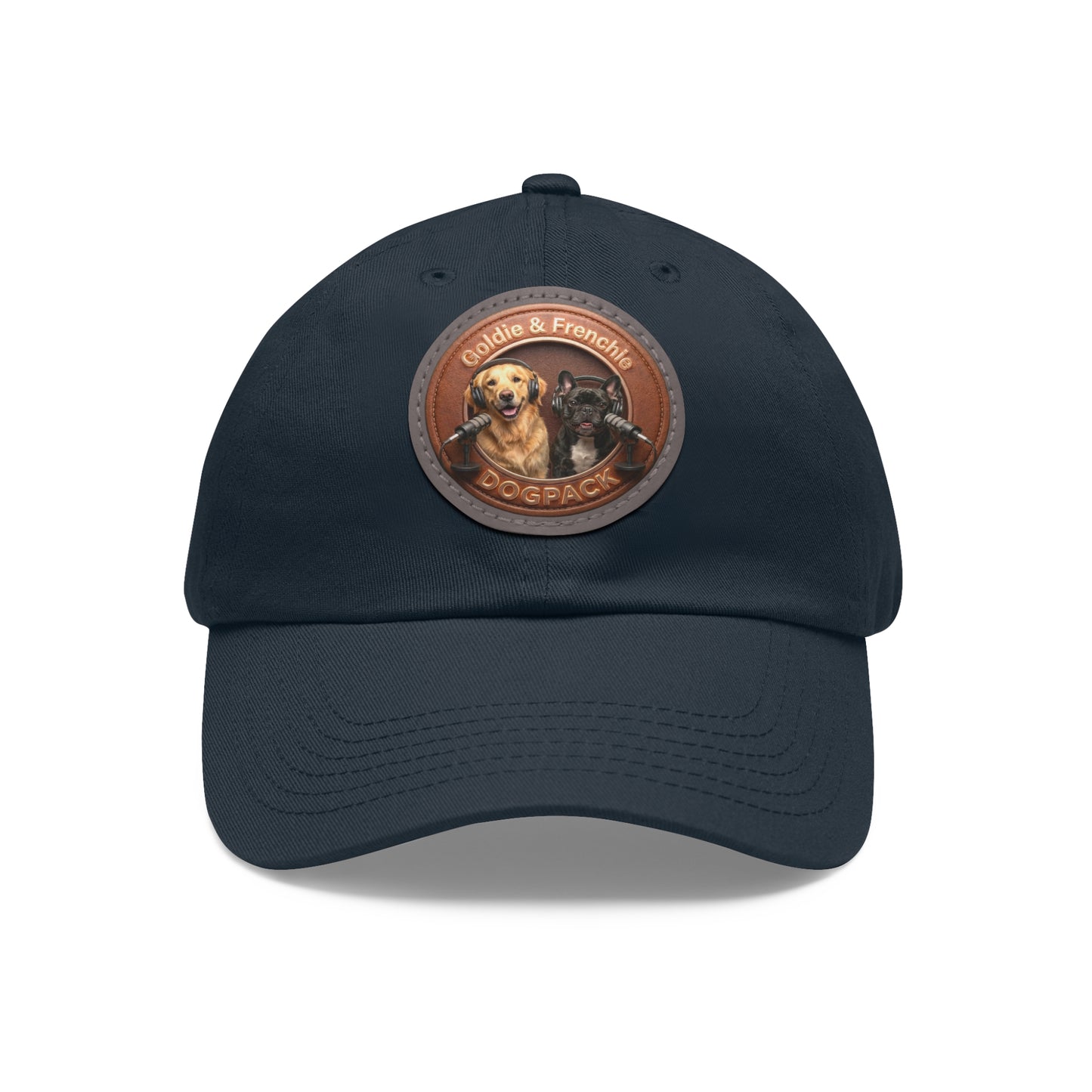 Goldie & Frenchie Leather Patch Baseball Cap