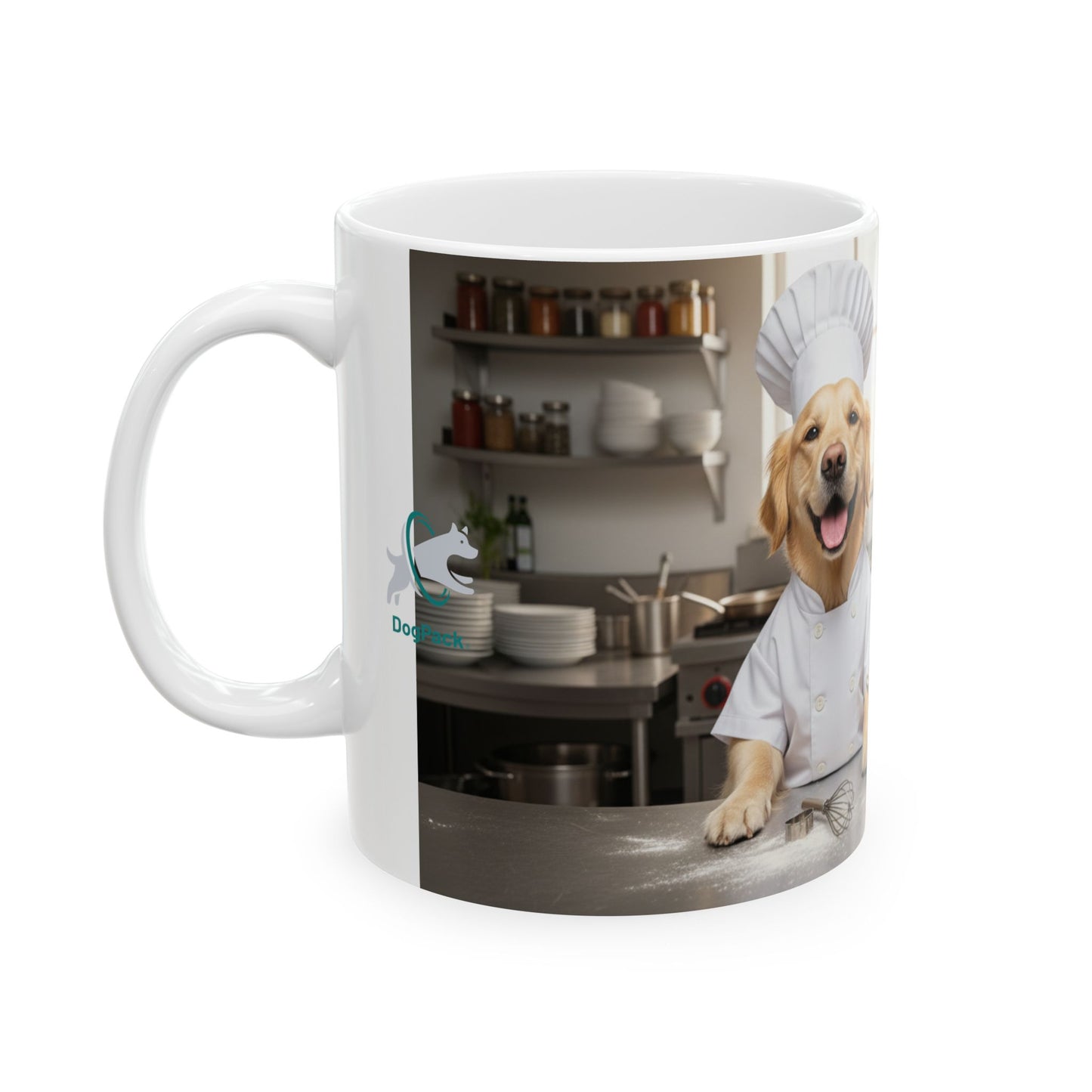 Goldie & Frenchie 'Helping in the Kitchen' - Coffee Ceramic Mug, (11oz, 15oz)