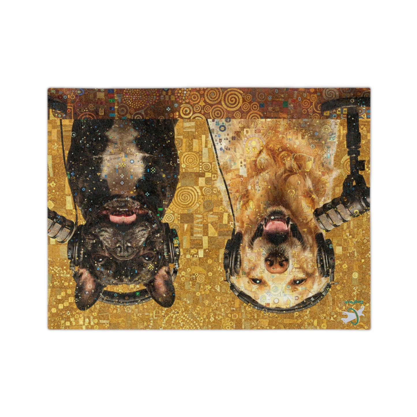 Goldie & Frenchie Klimt Style Velveteen Microfiber Blanket