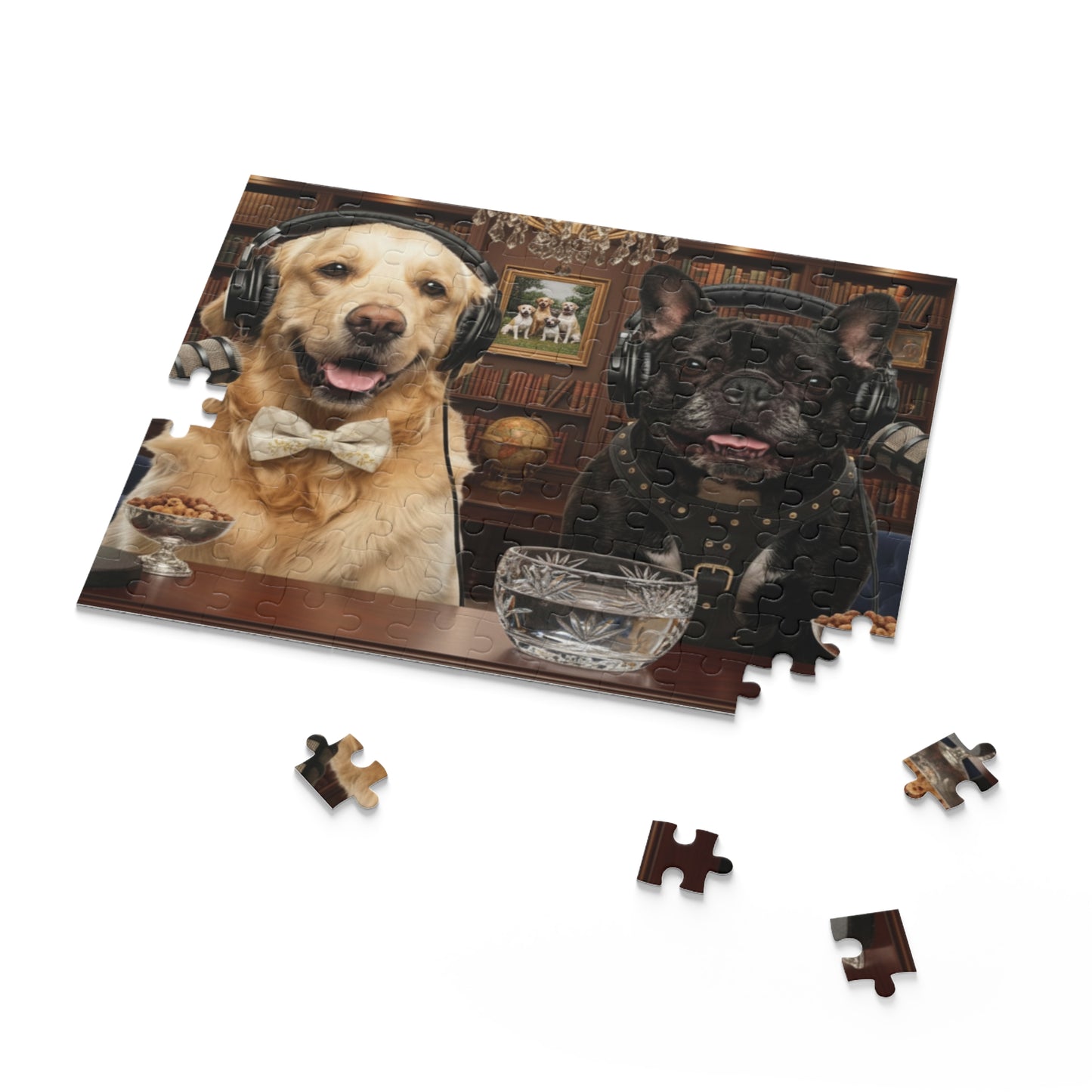 Goldie & Frenchie 'Sophistiacted and Wealthy' Puzzle - 120/252/500 - Piece Jigsaw Puzzle