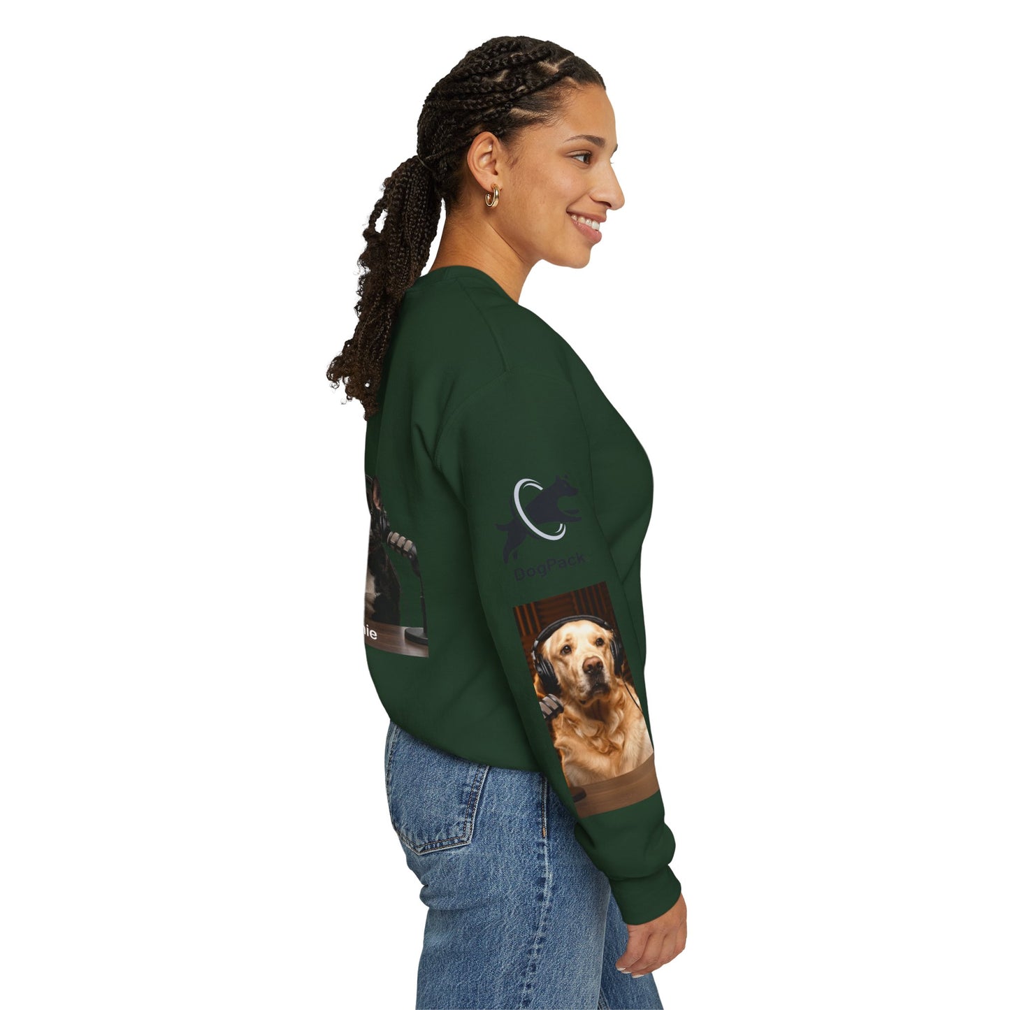 Goldie & Frenchie Have your Back Crewneck and Printed Sleeves