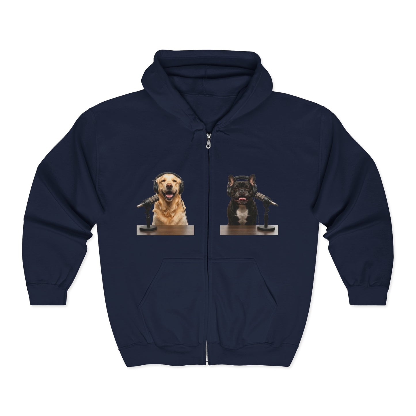 Goldie & Frenchie 'Something in between us' - Hooded Zip-up Sweatshirt