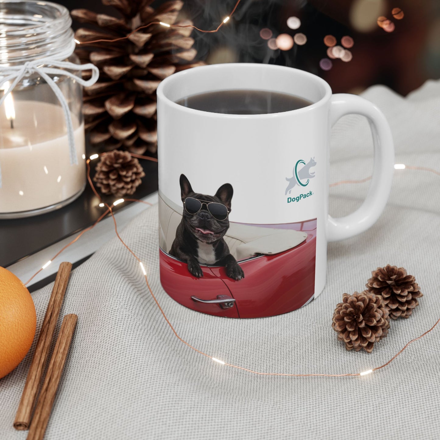 Goldie & Frenchie 'Roadtrippin' - Ceramic Coffee Mug (11oz, 15oz)