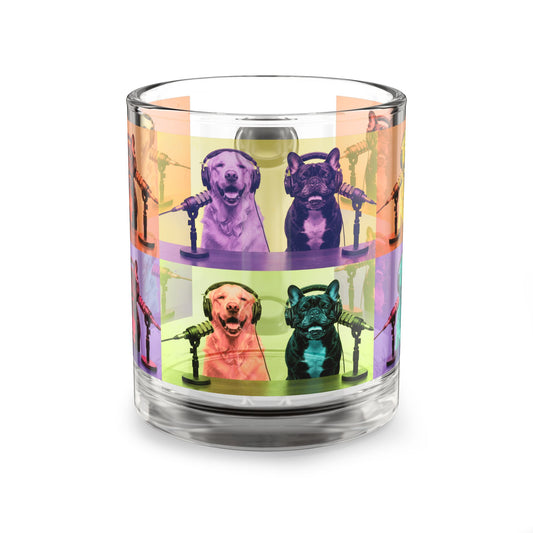 Goldie & Frenchie 10oz (295ml) Glass Mug with Handle - Warhol Pop-Art Inspired